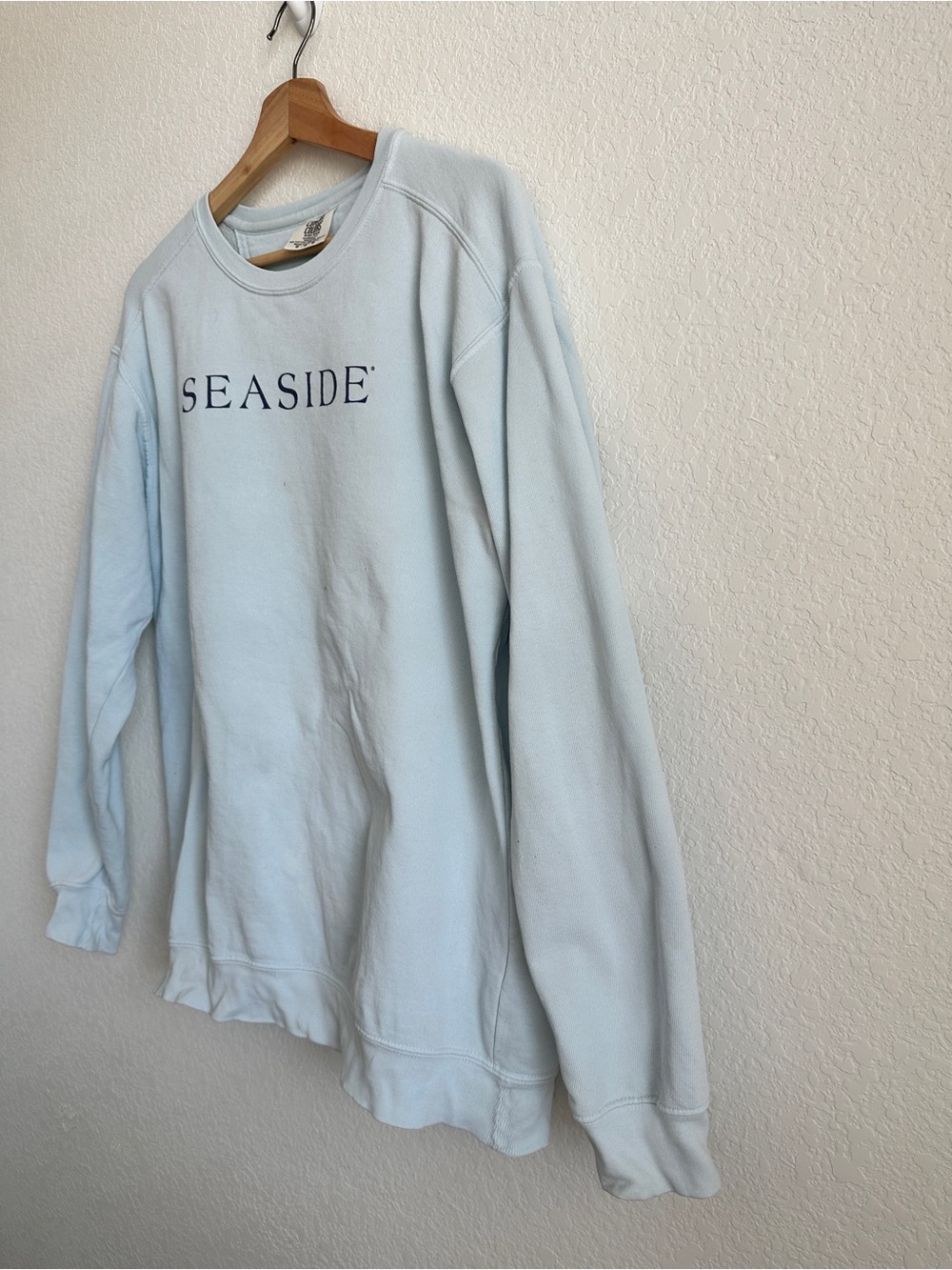Comfort Colors Seaside Florida Medium Blue Graphic Print Crewneck Pullover - Picture 3 of 9